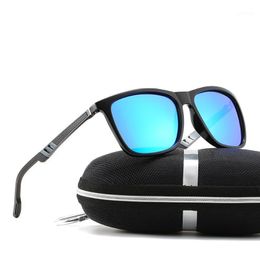 New Men and Women Sunglasses Polarized Trend Driver Glasses Colorful Aluminum Magnesium Alloy Mens Eyeglasses Spring Legs1231f