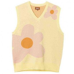 Golf Flower Le Fleur Tyler the Creator Men Sweater Vests Knit Casual Sweaters Vest Sleeveless High Drake