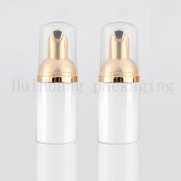 30pc 30ml foaming PET bottle Liquid dispenser with gold pump liquid soap Foam Pump transparent plastic cosmetic