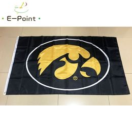 NCAA Iowa Hawkeyes Flag 3*5ft (90cm*150cm) Polyester flag Banner decoration flying home & garden flag Festive gifts
