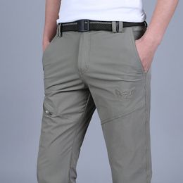 Men's Lightweight Breathable Waterproof Trousers Casual Summer Thin Military Cargo Pants Male Tactical Work Out Quick Dry Pants LJ201007