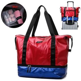 Sport Gym Bag for Women Fitness Swimming Beach Handbag with Shoes Pouch Lightweight Travel Luggage Duffle Female Shoulder Blosa Q0705