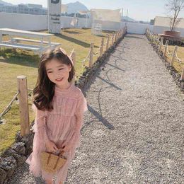 Spring 2020 New Girl Star Sequin Shining Long Sleeve Tutu Cake Princess Dress Baby Fairy Long Sleeve Lace Tutu Dresses Kid Cloth G1218