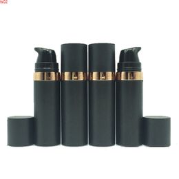 15ml Black Empty Cosmetic Sample Bottle Airless Pump 15g Skin Care Personal Plastic Lotion Cream Containersbest qualtity