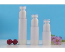 foundation sunscreen Canada - 30ml white airless bottle clear lid for lotion emulsion serum toner liquid foundation sunscreen skin care cosmetic packing