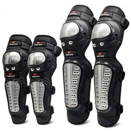 4Pcs/Set Motorcycle Cycling Kneepad Stainless Steel Moto Elbow Knee Pads Motocross Racing Protective Gear Protector Guards Kit1