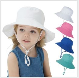 New Arrival Kids Girls Beach Hats Toddler Baby Sunhat Kids Breathable Hat Baby Visor Hats 8 Colours Girls Caps 6Months-8Years