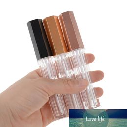 1/5 Pcs High Class Black Rose Gold Lip Gloss Bottle,Plastic Empty Cosmetic Oil Refillable Tube, Liquid Lipstick Storage Bottle