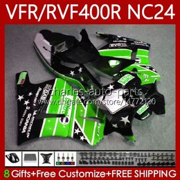 Fairings Kit For HONDA RVF Green black VFR 400 VFR400 R 400RR 87-88 Body 78No.159 VFR400R RVF400R NC24 V4 RVF400 R 1987 1988 VFR 400R VFR400RR 87 88 Motorcycle Bodywork