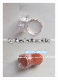 1G Transparent Mini Empty Round Small Powder Box Plastic Clear Cosmetic Loose Container Smaple Lipstick
