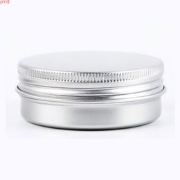 40ml Face Cream Box Refillable Lightweight Round Aluminium Containers Empty Wax Lotion Tin Can Metal Jar 50pcs/lotgoods