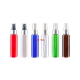 30ml 50pc Empty Silver Mist Spray Plastic Bottle Mini Travel Bottles Refillable PET Container Perfumer Tin For Cosmetics 1OZpls order