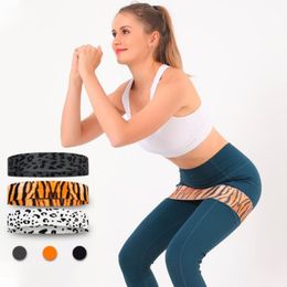 3pcs/set 3 Level Leopard Printing Camouflage Elastic Resistance Bands Yoga Fitness Hip Shaping Ring Fabric Rubber Workout Gym Loop