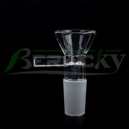 DHL Free!!! Beracky Cost-effective Funnel Glass Smoking Bowls Clear 14mm Male Heady Bong Bowl Piece For Dab Rigs Water Pipes Tobacco