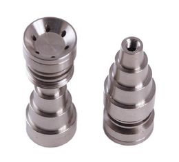 2020 Universal Domeless 6 in 1 Titanium Nails 10mm 14mm 18mm Joint Male and Female GR2 Domeless Nail Glass Bongs Water Pipes Dab Rigs