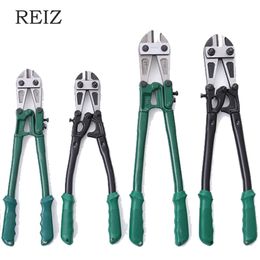 REIZ Cutting Pliers Wire Bolt Cutter Thicken High Quality Strong Shear Lock Chain Plastic Handle Labour Saving Y200321