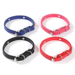 Hot Sale Pet Collar Dog Accessories PU Leather Dog Collars 4 Colors Wholesale Free Shipping WB2738