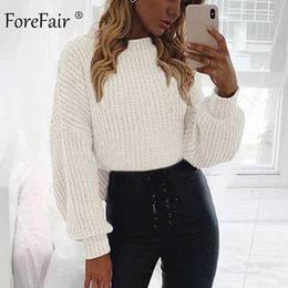 Forefair Casual Turtleneck Sweater Woman Winter 2019 Autumn Female Pullover Chenille Black Pink White Knitted Solid Jumper Women T200319
