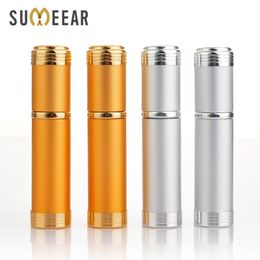 5ML Portable Aluminium Refillable Glass Perfume Bottle With Sprayer Empty Cosmetic Parfume Vial For Traveller