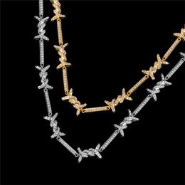 Men Women Hip Hop Necklace 16-24inch Gold Silver Colours CZ Stone Chains Necklaces Bracelet for Men Hip Hop Jewellery