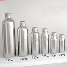 30ml50ml100ml120ml150ml250ml 30pcs Empty Cosmetic Aluminum Bottle with Screw Cap, Portable Vacation Skincare Products Containerhigh qualtity