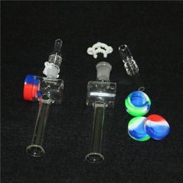 hookahs Mini Nectar Colorful With Glass Dabs tool Straw Straigh Dab Tube Smoking Accessories quartz Tips