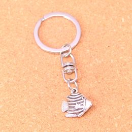 Fashion Keychain 18*18mm goldfish fish Pendants DIY Jewellery Car Key Chain Ring Holder Souvenir For Gift