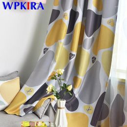 Simple Modern Ins Style Printed Cobblestone Cloth Curtain For living Room Window Children Bedroom Thick Blackout Curtain WP419D31