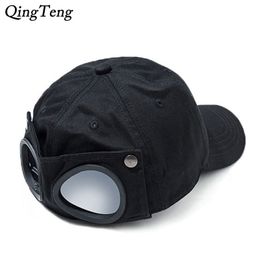 Pilot Glasses Baseball Cap Black Reverse Wearing Men's Caps Swag Women's Hip Hop Snapback Hat Windproof Sports Dad Hats 201019