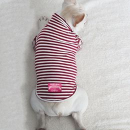 Spring Summer Pet Dog Shirt Fashion Striped Short Sleeve High Collar Cotton Shirt Universal Dog Clothes For Most Dogs Y200922