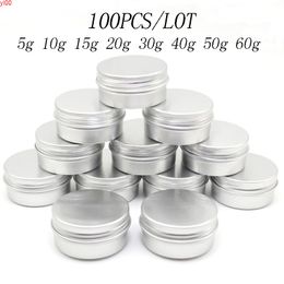 100PCS 5g 10g 15g 20g 30g 40g 50g 60g Aluminium Tin Jars Metal 50ml Empty Cosmetic Face Care Eye Cream Lip Balm Gloss Packagingqualtity