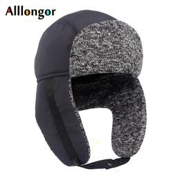 Winter ushanka Russian fur Wool hat Bomber Men Dad Hats Ushanka pilot Aviation Gorro Ruso earflaps russian Cap Ear Flap Y200110