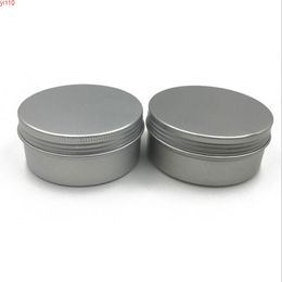 150ml Custom Made Aluminium Containers Cream Jar Lotion Pots Lip Balm Tin Cans Metal Cosmetic Bottle Refillable 24pcsgoods