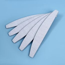 5Pcs/Pack Sandpaper Nail File Gray White Half Moon Nail Files for Manicure DIY Tools Disposable Cuticle Remover buffers
