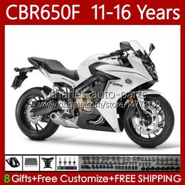 Motorcycle Body For HONDA CBR-650 CBR 650 CBR650 F Pearl White 2011-2016 Bodywork 73No.8 CBR-650F CBR650F 11 12 13 14 15 16 CBR 650F 2011 2012 2013 2014 2015 2016 Fairings