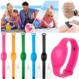 Hand sanitizer bracelet Wearable Sanitizer Dispenser Kids Cartoon Portable Bracelets Silicone Squeezy Wristband Hand Dispenser GGA3761-5