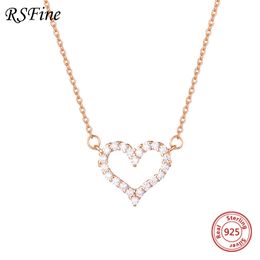 925 Sterling Silver necklace simple full Diamond fresh light For Women Fine Jewellery famous