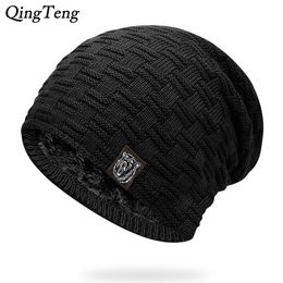 Mens Winter Hat Casual Brand Knitted Ladies Hats Beanies Stocking Hat Plus Velvet Rasta Cap Skull Bonnet Hats For Men Y201024