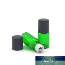 10pcs 2ml Green Refillable Glass Roller Perfume Bottle Essential Oil Sample Bottle Colourful Empty 2cc Roll-On Bottle