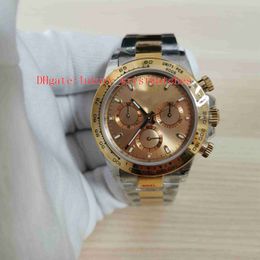 Top quality Watches men Wristwatches m116503-0003 116503 40mm Gold & Steel Yellow Dial Two tones ETA 4130 Chronograph Working Automatic mechanical Mens Watch watches