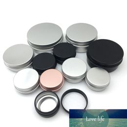 50Pcs Cream Jar Round Tin Cosmetic Lip Balm Containers Nail Craft Pot Refillable Bottle Screw Thread Lids Empty Aluminium Cans