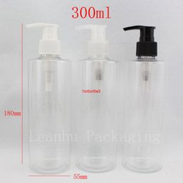 300ml X 20 empty clear lotion pump bottles transparent cosmetic container with liquid soap dispenser ,shampoo refillable bottlepls order