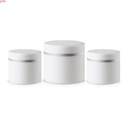 30g 50g 100g White Double Wall Frosting Cosmetic Cream Container With Hot Stamping Personal Care Bottle Jar Face Pothigh qualtit