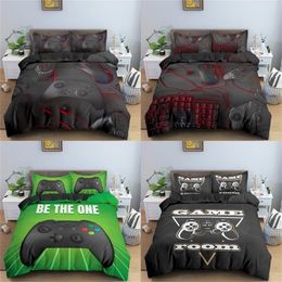 Kids Boys Teens Gamer Bedding Set Gamepad Duvet Cover GamePad Quilt Cover 3D Printing Bedding Queen King Bed Kids Bed Cover Set 201211