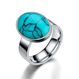 turquoise diamond ring Silver gold stainless steel rings women mens band fashion Jewellery gift will and sandy