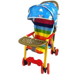 Children summer outdoors eat folding chair Trolley with shaded cloth multi-function imitation rattan baby handiness Stroller cool 265i