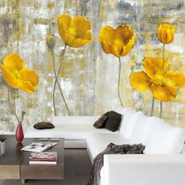 Custom 3D Wall Murals Wallpaper European Style Retro Abstract Flower Mural Art Living Room Bedroom Non-woven Backdrop