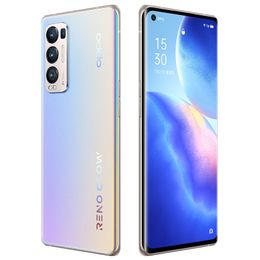 Original Oppo Reno 5 Pro+ Plus 5G Mobile Phone 8GB RAM 128GB ROM Snapdragon 865 50MP AI NFC 4500mAh Android 6.55" AMOLED Full Screen Fingerprint ID Face Smart Cell Phone