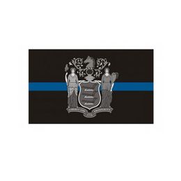 New Jersey State Flag Thin Blue Line Flag 3x5 FT Police Banner 90x150cm Festival 100D Polyester Indoor Outdoor Printed Flags and Banners