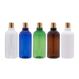 500ml Shampoo Repackaging Empty Bottle Big Size Lotion Container With Golden Press Cap Liquid Soap Makeup Plastic 14PC
